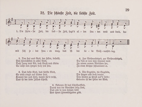 Lieder-Perlen: Eine Sammlung von Liedern geistlichen und gemischten Inhalts, theils in deutscher, theils in englischer Sprache, nebt einer Anzahl Spiellieder, ein-, zwei- und dreistimmig (mit Anhang) page 29