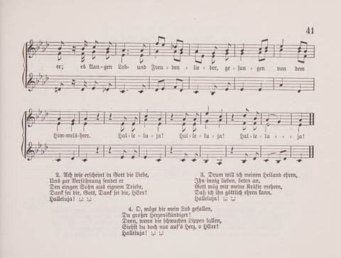 Lieder-Perlen: Eine Sammlung von Liedern geistlichen und gemischten Inhalts, theils in deutscher, theils in englischer Sprache, nebt einer Anzahl Spiellieder, ein-, zwei- und dreistimmig (mit Anhang) page 41