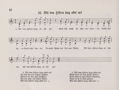 Lieder-Perlen: Eine Sammlung von Liedern geistlichen und gemischten Inhalts, theils in deutscher, theils in englischer Sprache, nebt einer Anzahl Spiellieder, ein-, zwei- und dreistimmig (mit Anhang) page 42