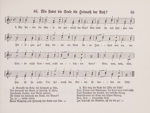 Lieder-Perlen: Eine Sammlung von Liedern geistlichen und gemischten Inhalts, theils in deutscher, theils in englischer Sprache, nebt einer Anzahl Spiellieder, ein-, zwei- und dreistimmig (mit Anhang) page 65