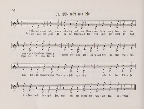 Lieder-Perlen: Eine Sammlung von Liedern geistlichen und gemischten Inhalts, theils in deutscher, theils in englischer Sprache, nebt einer Anzahl Spiellieder, ein-, zwei- und dreistimmig (mit Anhang) page 66