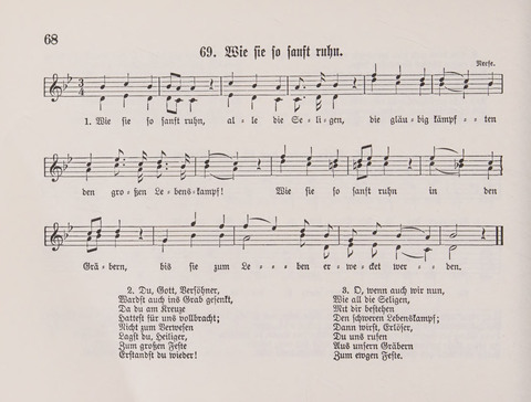 Lieder-Perlen: Eine Sammlung von Liedern geistlichen und gemischten Inhalts, theils in deutscher, theils in englischer Sprache, nebt einer Anzahl Spiellieder, ein-, zwei- und dreistimmig (mit Anhang) page 68