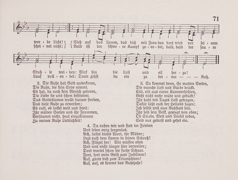 Lieder-Perlen: Eine Sammlung von Liedern geistlichen und gemischten Inhalts, theils in deutscher, theils in englischer Sprache, nebt einer Anzahl Spiellieder, ein-, zwei- und dreistimmig (mit Anhang) page 71