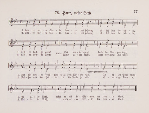 Lieder-Perlen: Eine Sammlung von Liedern geistlichen und gemischten Inhalts, theils in deutscher, theils in englischer Sprache, nebt einer Anzahl Spiellieder, ein-, zwei- und dreistimmig (mit Anhang) page 77