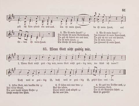 Lieder-Perlen: Eine Sammlung von Liedern geistlichen und gemischten Inhalts, theils in deutscher, theils in englischer Sprache, nebt einer Anzahl Spiellieder, ein-, zwei- und dreistimmig (mit Anhang) page 81