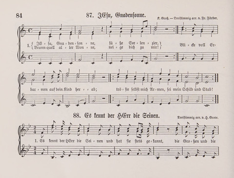 Lieder-Perlen: Eine Sammlung von Liedern geistlichen und gemischten Inhalts, theils in deutscher, theils in englischer Sprache, nebt einer Anzahl Spiellieder, ein-, zwei- und dreistimmig (mit Anhang) page 84