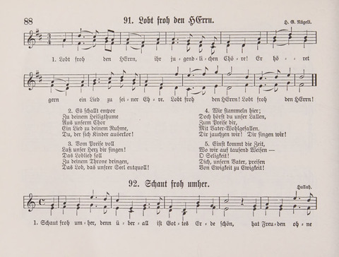 Lieder-Perlen: Eine Sammlung von Liedern geistlichen und gemischten Inhalts, theils in deutscher, theils in englischer Sprache, nebt einer Anzahl Spiellieder, ein-, zwei- und dreistimmig (mit Anhang) page 88