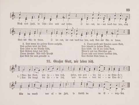 Lieder-Perlen: Eine Sammlung von Liedern geistlichen und gemischten Inhalts, theils in deutscher, theils in englischer Sprache, nebt einer Anzahl Spiellieder, ein-, zwei- und dreistimmig (mit Anhang) page 89