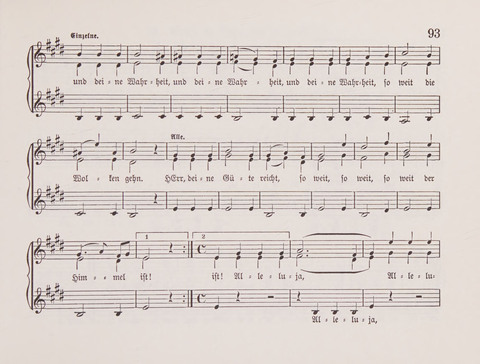 Lieder-Perlen: Eine Sammlung von Liedern geistlichen und gemischten Inhalts, theils in deutscher, theils in englischer Sprache, nebt einer Anzahl Spiellieder, ein-, zwei- und dreistimmig (mit Anhang) page 93