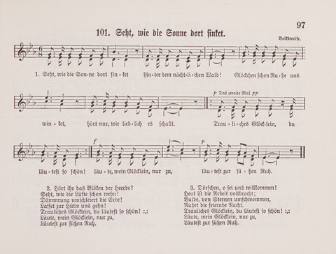 Lieder-Perlen: Eine Sammlung von Liedern geistlichen und gemischten Inhalts, theils in deutscher, theils in englischer Sprache, nebt einer Anzahl Spiellieder, ein-, zwei- und dreistimmig (mit Anhang) page 97