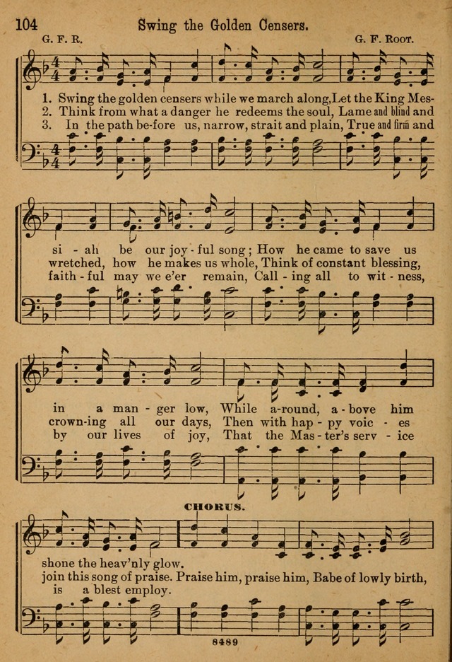 Little Sacred Songs: for Little Singers of the primary department of the Sunday school, and for Kindergartens and the home page 104