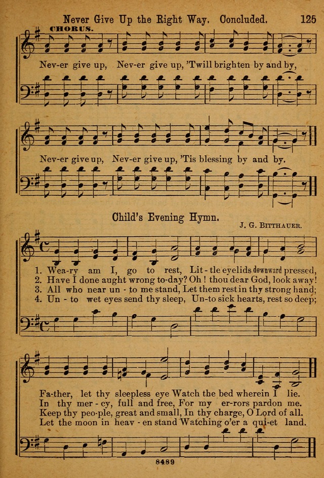 Little Sacred Songs: for Little Singers of the primary department of the Sunday school, and for Kindergartens and the home page 125