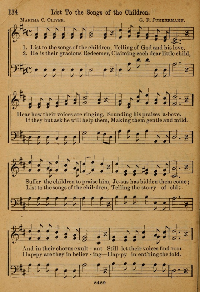 Little Sacred Songs: for Little Singers of the primary department of the Sunday school, and for Kindergartens and the home page 134