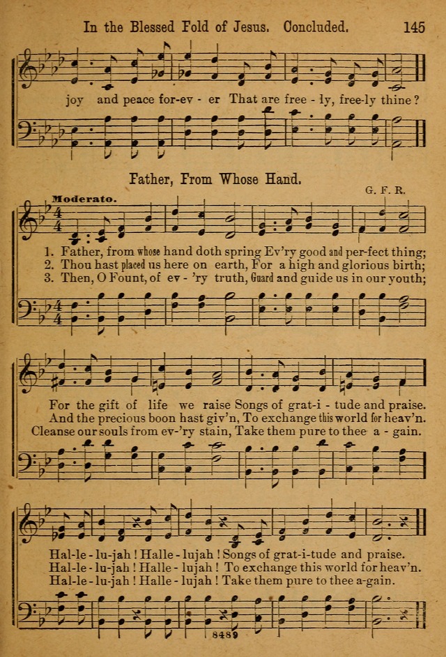 Little Sacred Songs: for Little Singers of the primary department of the Sunday school, and for Kindergartens and the home page 145