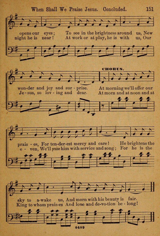 Little Sacred Songs: for Little Singers of the primary department of the Sunday school, and for Kindergartens and the home page 151