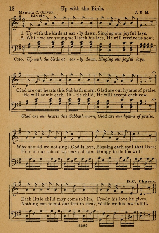 Little Sacred Songs: for Little Singers of the primary department of the Sunday school, and for Kindergartens and the home page 18