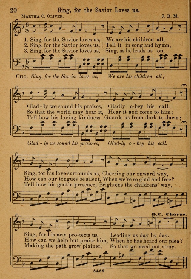 Little Sacred Songs: for Little Singers of the primary department of the Sunday school, and for Kindergartens and the home page 20