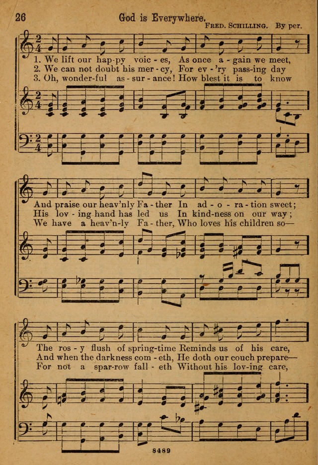 Little Sacred Songs: for Little Singers of the primary department of the Sunday school, and for Kindergartens and the home page 26