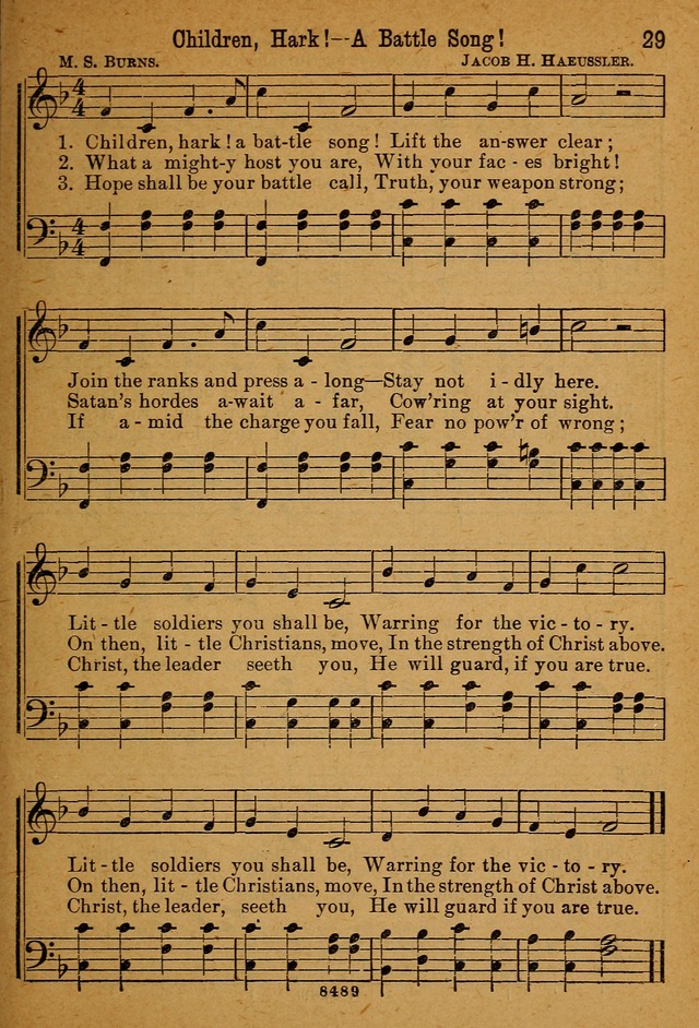 Little Sacred Songs: for Little Singers of the primary department of the Sunday school, and for Kindergartens and the home page 29