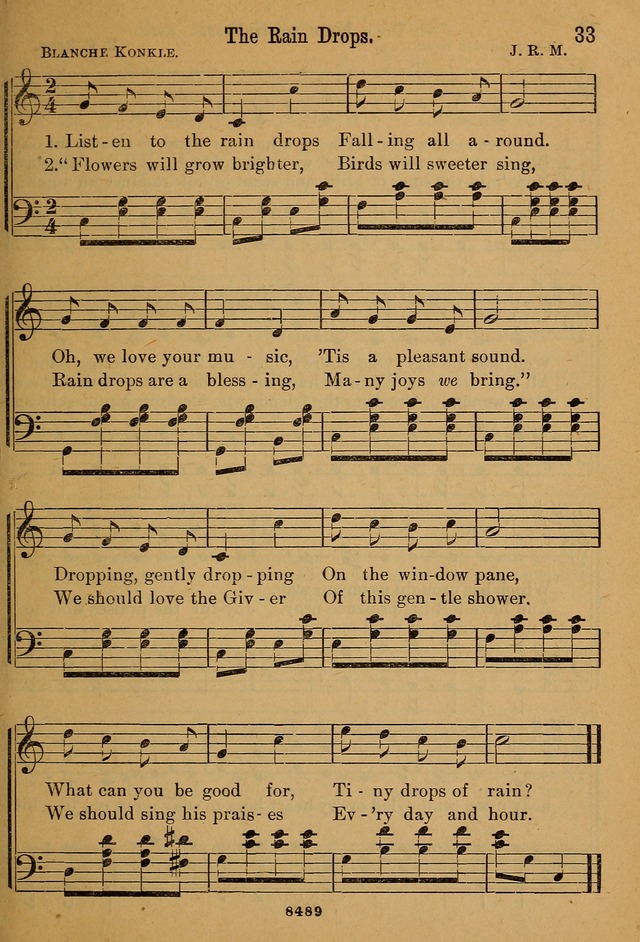 Little Sacred Songs: for Little Singers of the primary department of the Sunday school, and for Kindergartens and the home page 33