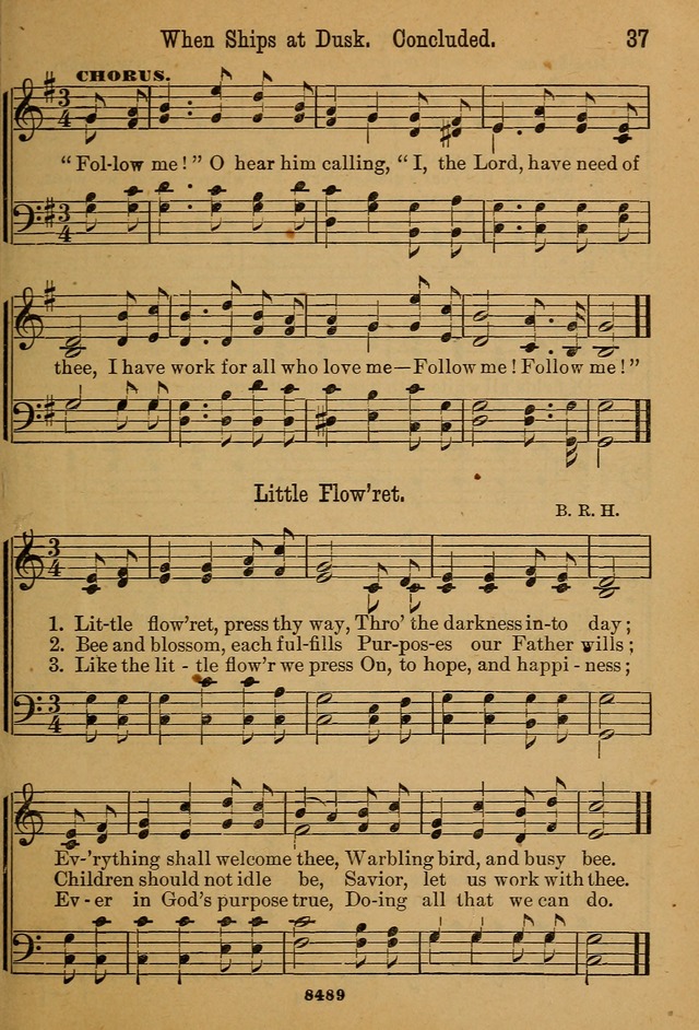 Little Sacred Songs: for Little Singers of the primary department of the Sunday school, and for Kindergartens and the home page 37