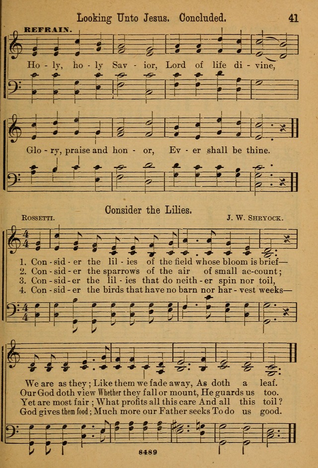 Little Sacred Songs: for Little Singers of the primary department of the Sunday school, and for Kindergartens and the home page 41