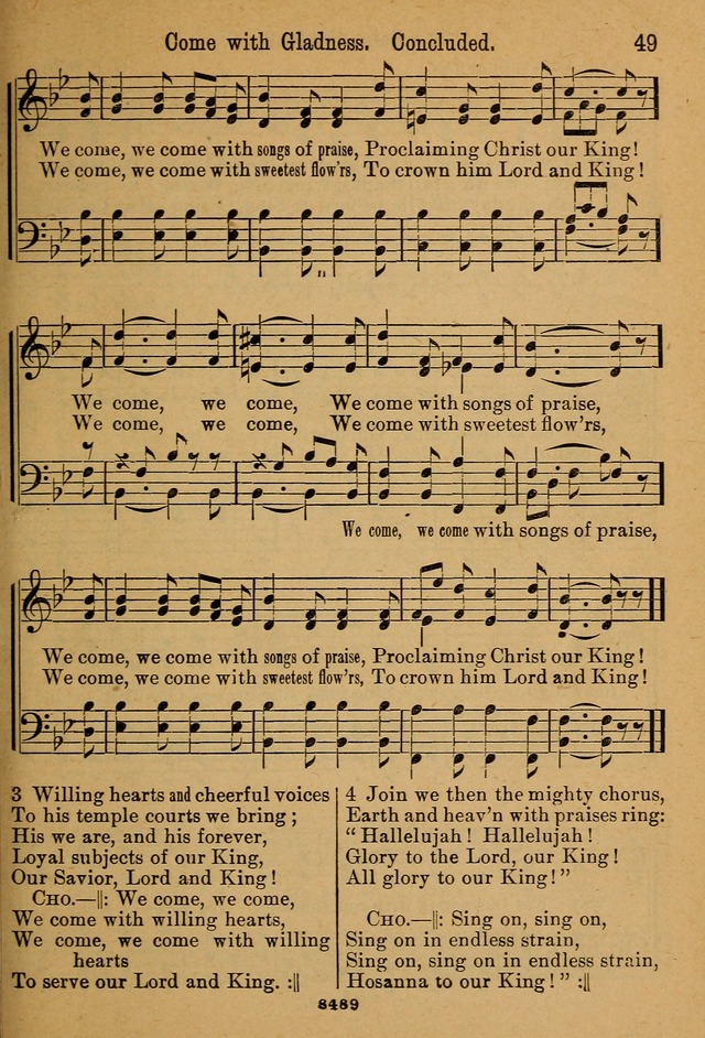 Little Sacred Songs: for Little Singers of the primary department of the Sunday school, and for Kindergartens and the home page 49