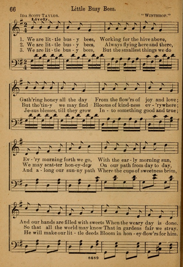 Little Sacred Songs: for Little Singers of the primary department of the Sunday school, and for Kindergartens and the home page 66