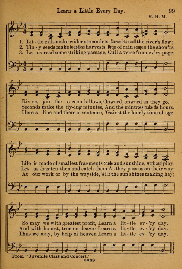 Little Sacred Songs: for Little Singers of the primary department of the Sunday school, and for Kindergartens and the home page 99