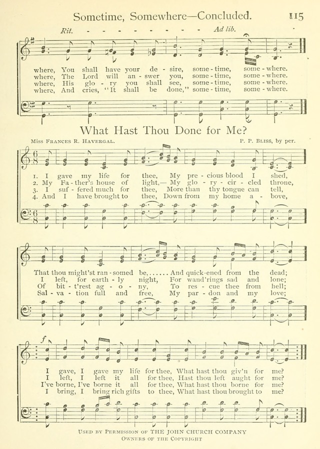 Life-Time Hymns: a collection of old and new hymns of the Christian Church page 123