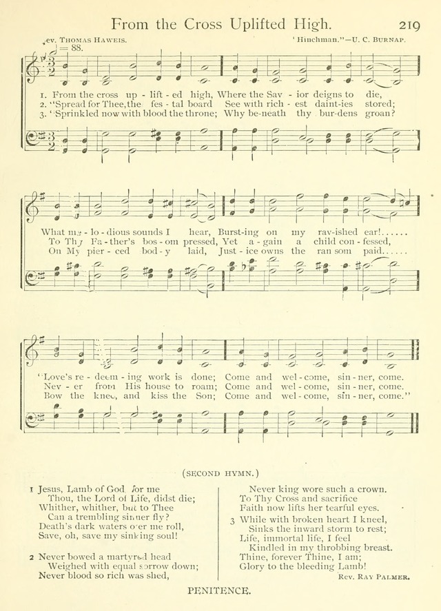 Life-Time Hymns: a collection of old and new hymns of the Christian Church page 227