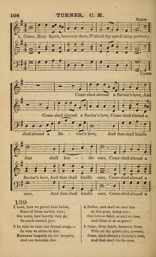 The Melodeon: a collection of hymns and tunes with original and selected music, adapted to all occiasions of social worship page 108