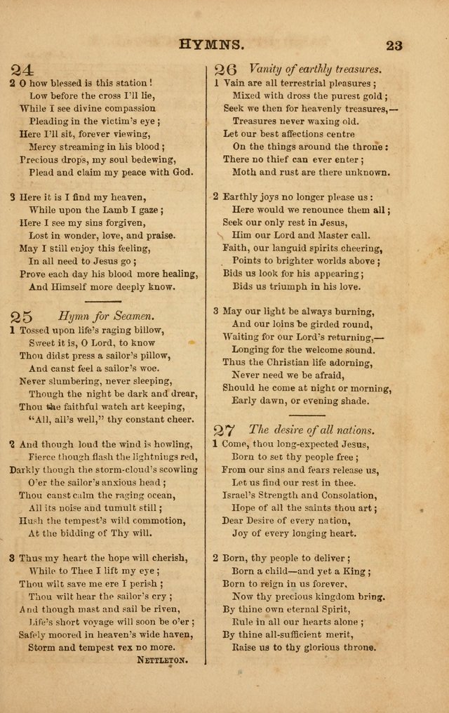 The Melodeon: a collection of hymns and tunes with original and selected music, adapted to all occiasions of social worship page 23