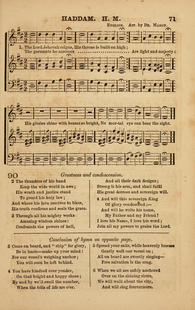 The Melodeon: a collection of hymns and tunes with original and selected music, adapted to all occiasions of social worship page 71