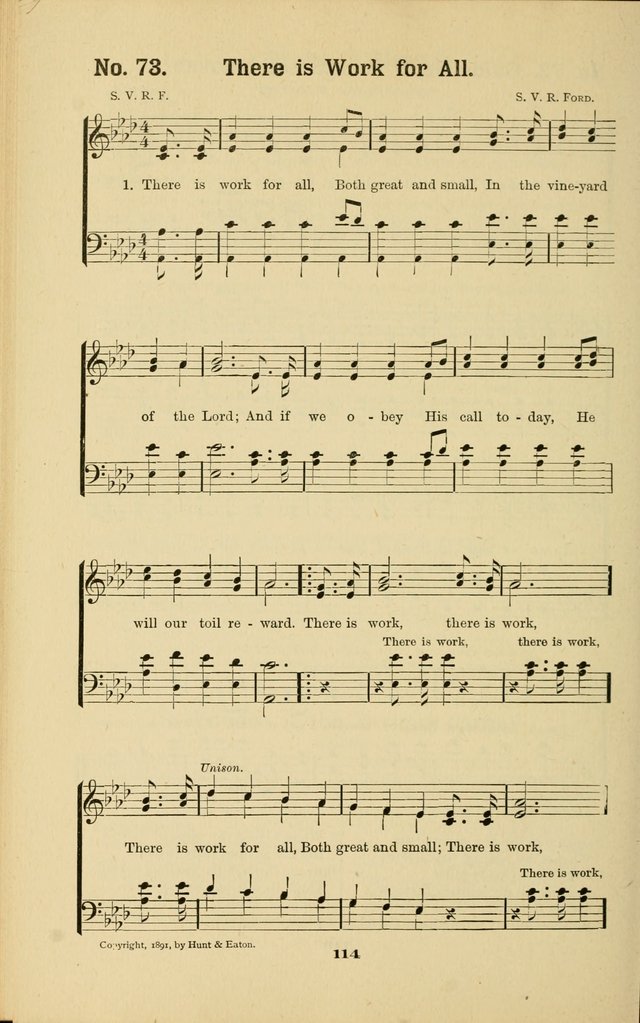 Melodies for Little People: containing also one hundred recitations for Sunday-schools, anniversary occasions, concerts, entertainments, and sociables, with songs adapted... page 114