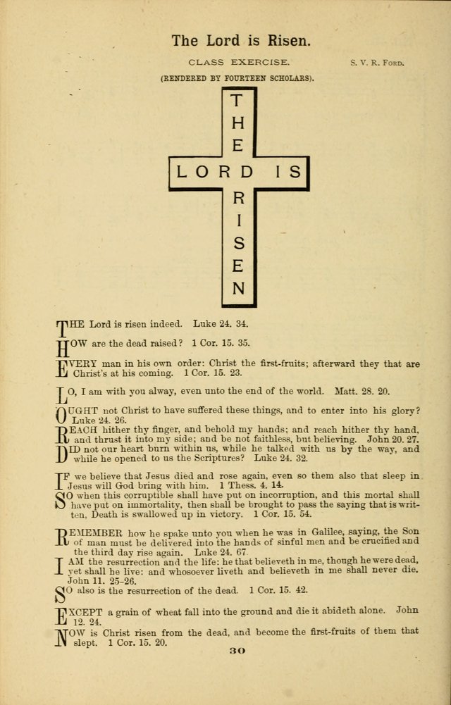 Melodies for Little People: containing also one hundred recitations for Sunday-schools, anniversary occasions, concerts, entertainments, and sociables, with songs adapted... page 30