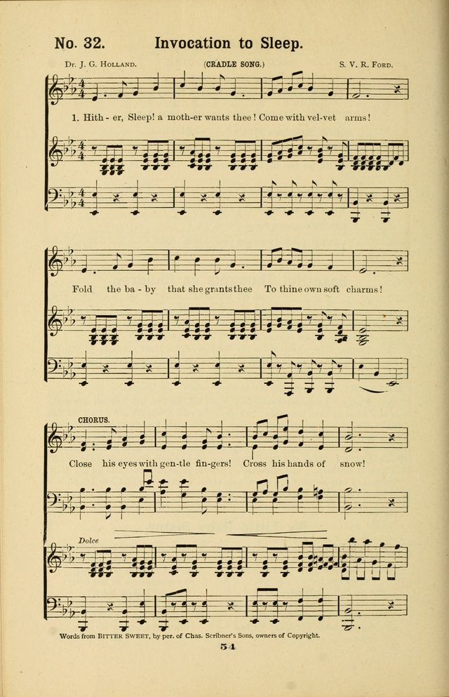 Melodies for Little People: containing also one hundred recitations for Sunday-schools, anniversary occasions, concerts, entertainments, and sociables, with songs adapted... page 54