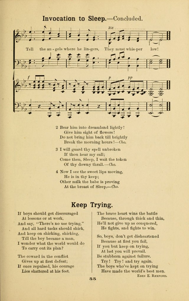 Melodies for Little People: containing also one hundred recitations for Sunday-schools, anniversary occasions, concerts, entertainments, and sociables, with songs adapted... page 55