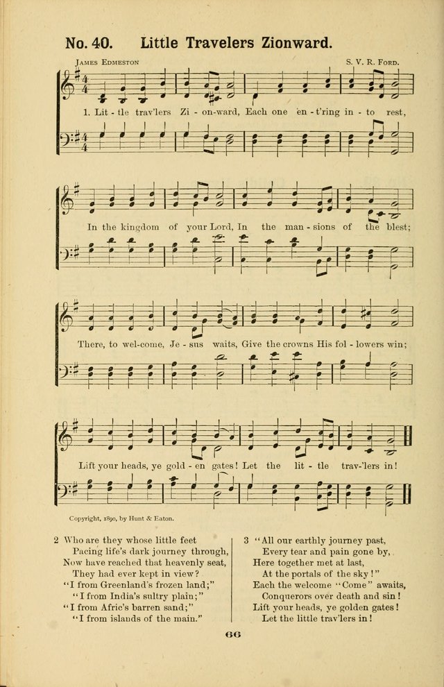 Melodies for Little People: containing also one hundred recitations for Sunday-schools, anniversary occasions, concerts, entertainments, and sociables, with songs adapted... page 66