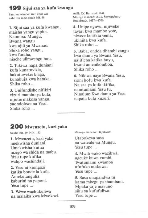 Mwimbieni Bwana: msifuni Mungu, mfalme wa mbingu na nchi! page 99