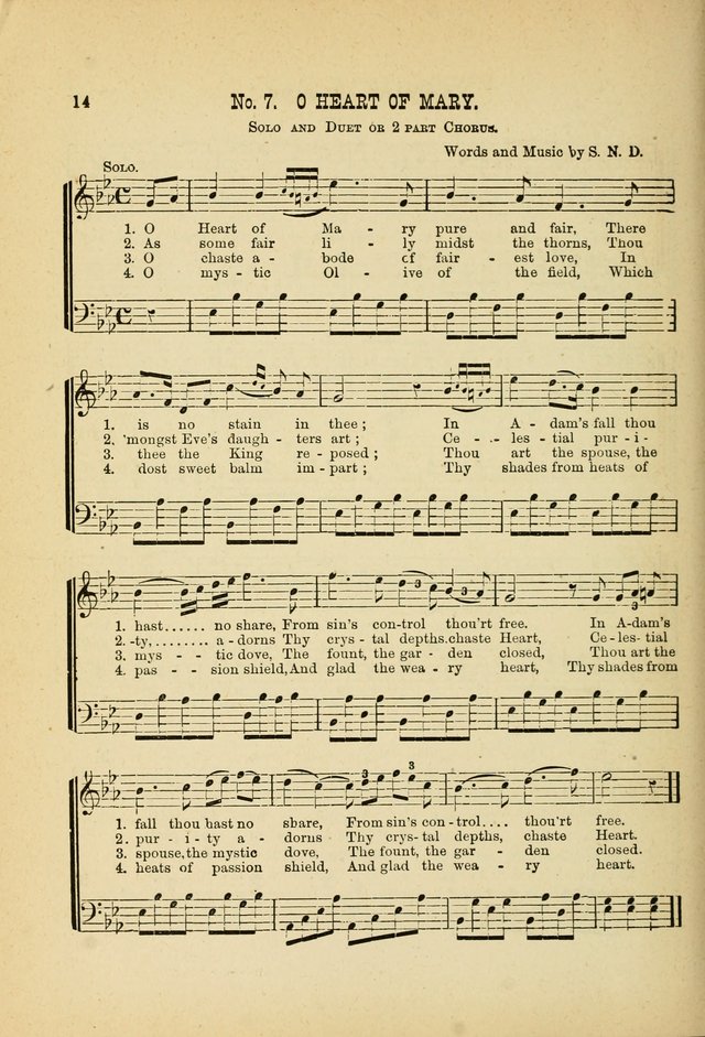 May Blossoms, a collection of hymns to the Blessed Virgin page 14