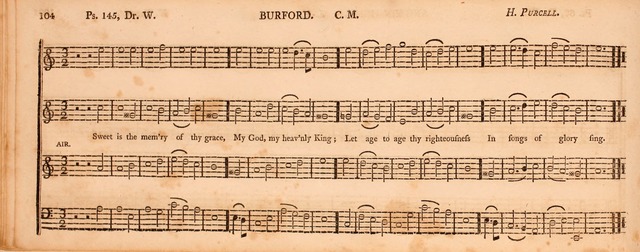 The Middlesex Collection of Church Music: or, ancient psalmody revived: containing a variety of psalm tunes, the most suitable to be used in divine service (2nd ed. rev. cor. and enl.) page 104