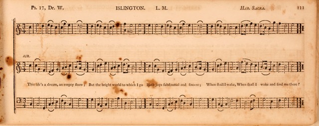 The Middlesex Collection of Church Music: or, ancient psalmody revived: containing a variety of psalm tunes, the most suitable to be used in divine service (2nd ed. rev. cor. and enl.) page 111