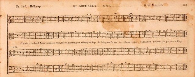 The Middlesex Collection of Church Music: or, ancient psalmody revived: containing a variety of psalm tunes, the most suitable to be used in divine service (2nd ed. rev. cor. and enl.) page 151