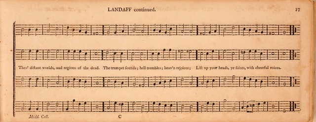 The Middlesex Collection of Church Music: or, ancient psalmody revived: containing a variety of psalm tunes, the most suitable to be used in divine service (2nd ed. rev. cor. and enl.) page 17