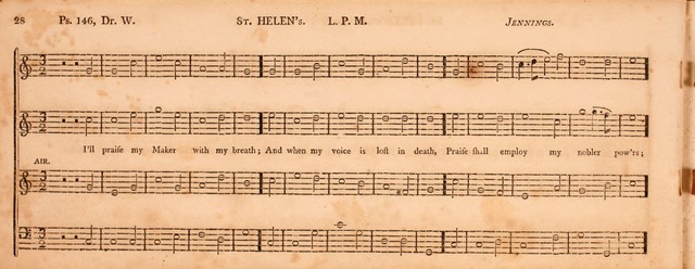 The Middlesex Collection of Church Music: or, ancient psalmody revived: containing a variety of psalm tunes, the most suitable to be used in divine service (2nd ed. rev. cor. and enl.) page 28