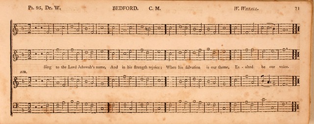 The Middlesex Collection of Church Music: or, ancient psalmody revived: containing a variety of psalm tunes, the most suitable to be used in divine service (2nd ed. rev. cor. and enl.) page 71