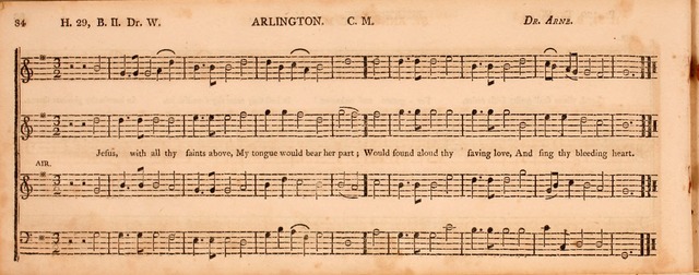 The Middlesex Collection of Church Music: or, ancient psalmody revived: containing a variety of psalm tunes, the most suitable to be used in divine service (2nd ed. rev. cor. and enl.) page 84