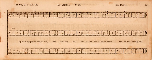 The Middlesex Collection of Church Music: or, ancient psalmody revived: containing a variety of psalm tunes, the most suitable to be used in divine service (2nd ed. rev. cor. and enl.) page 85