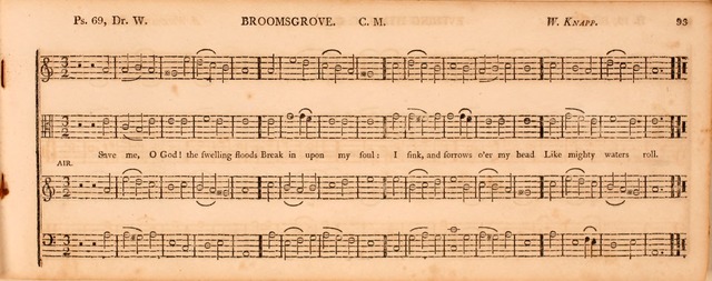 The Middlesex Collection of Church Music: or, ancient psalmody revived: containing a variety of psalm tunes, the most suitable to be used in divine service (2nd ed. rev. cor. and enl.) page 93